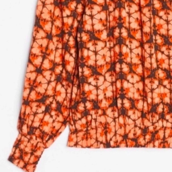 Anthropologie Porridge Elisabeth Boho Tassel Top Women’s Size Small Orange - Picture 6 of 9